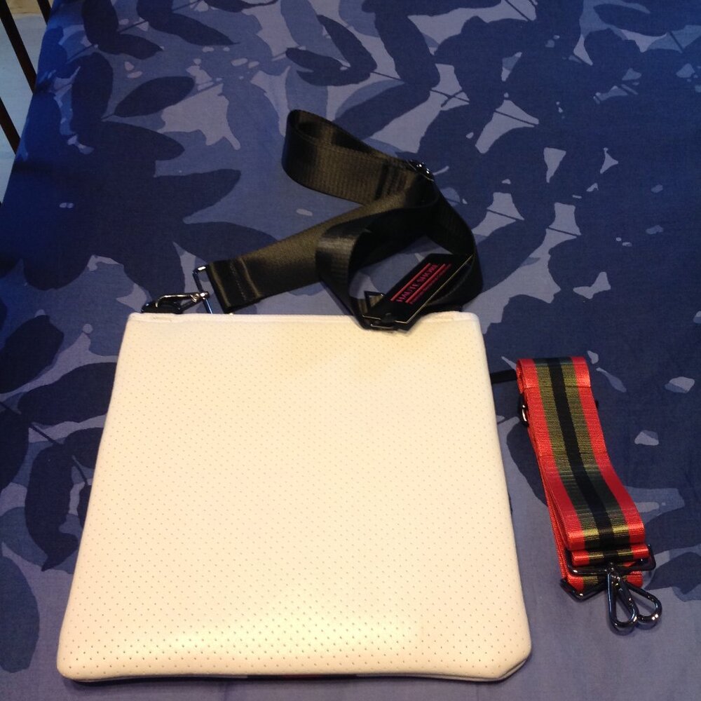 Haute Shore White Crossbody Bag with Red & Green Stripe - Picture 5 of 9